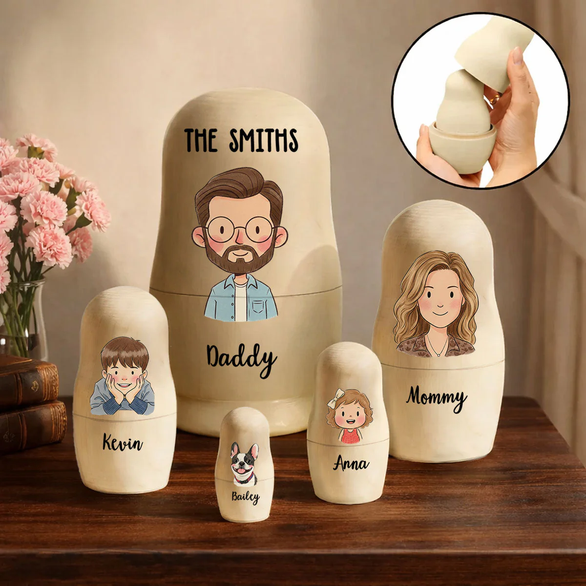 The Lovely Family - Personalized Custom Nesting Doll