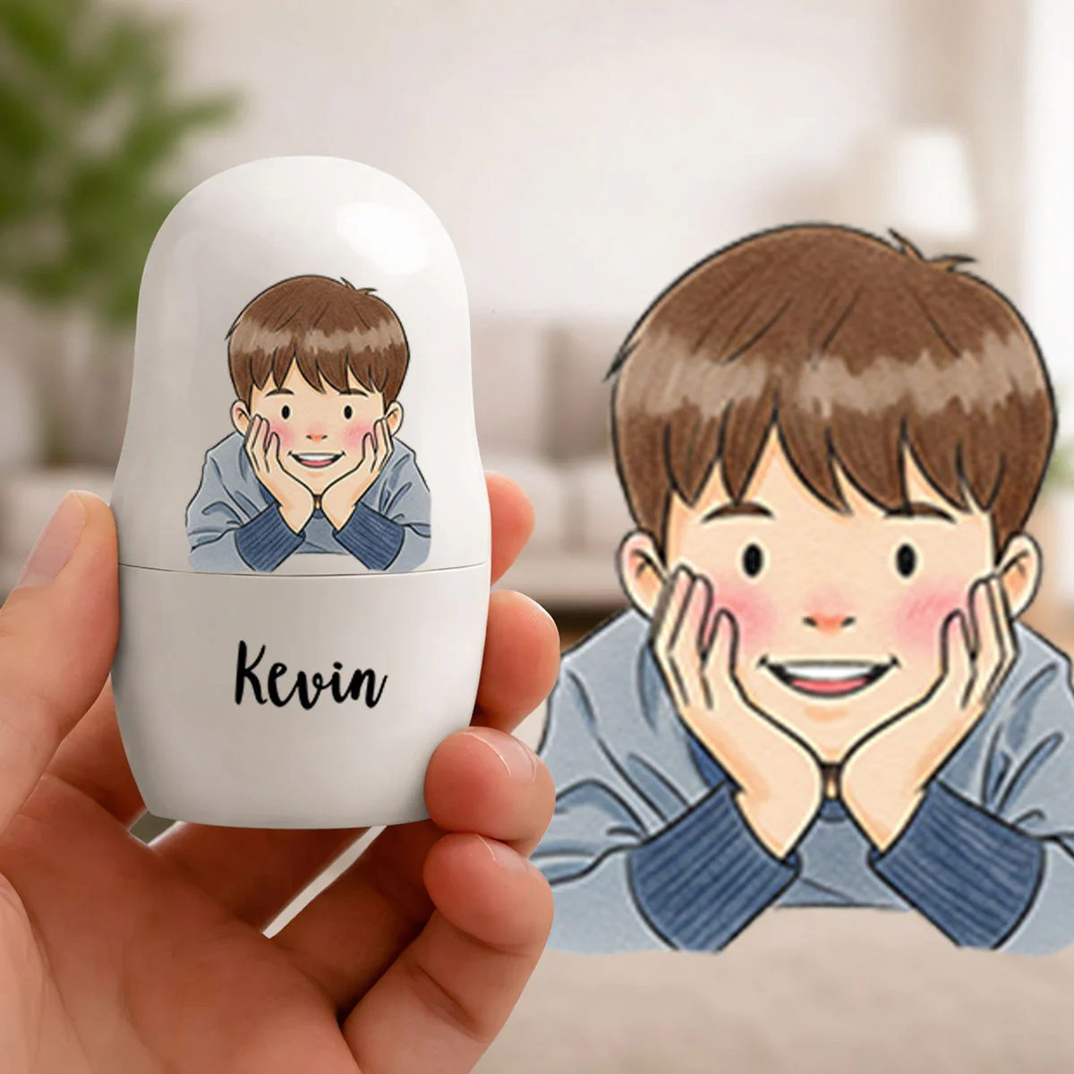 The Lovely Family - Personalized Custom Nesting Doll - Image 4