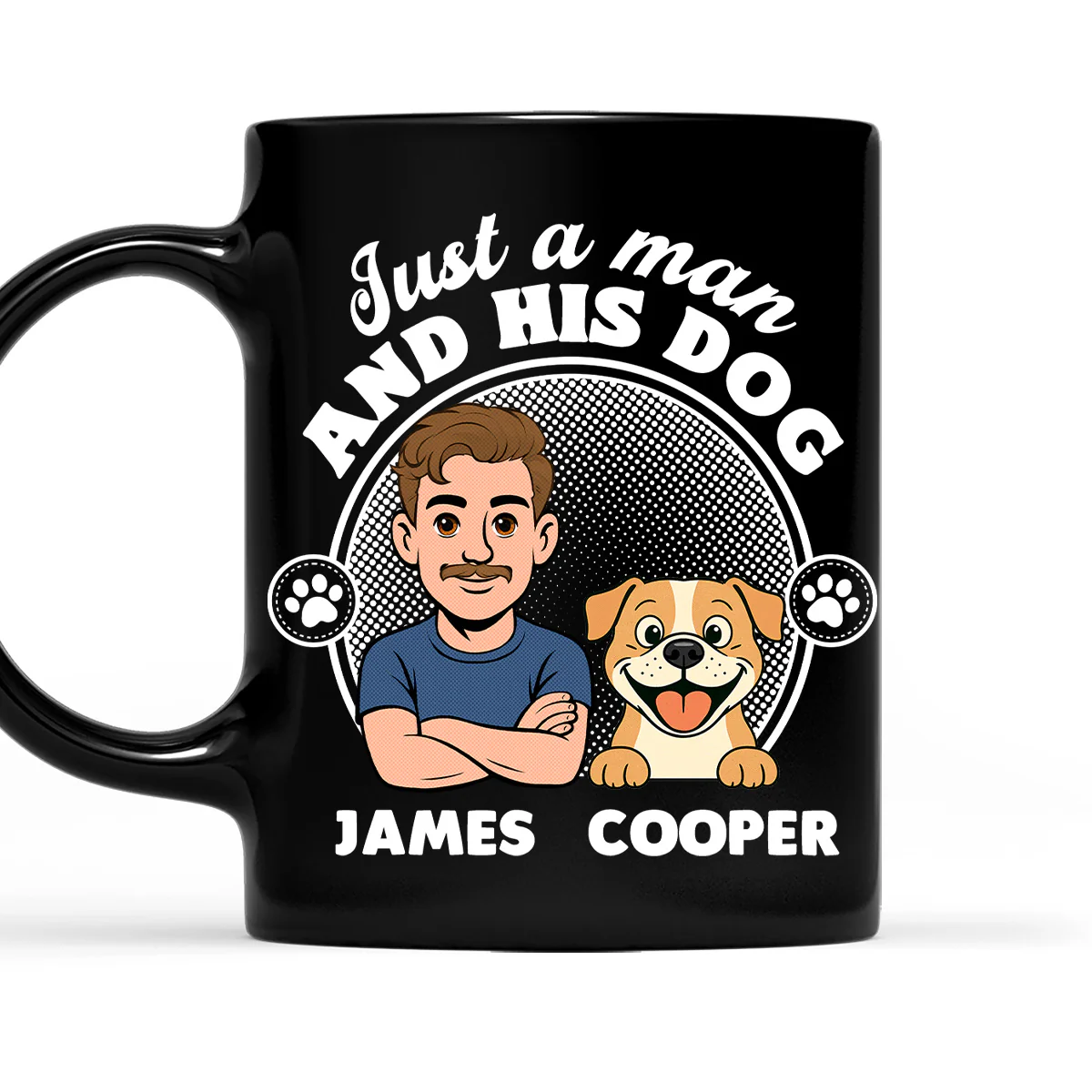 The Man And The Dog - Personalized Custom Coffee Mug