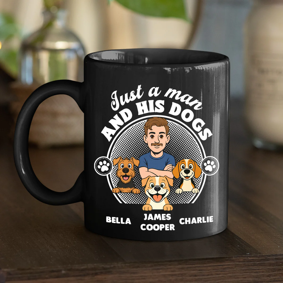 The Man And The Dog - Personalized Custom Coffee Mug - Image 3