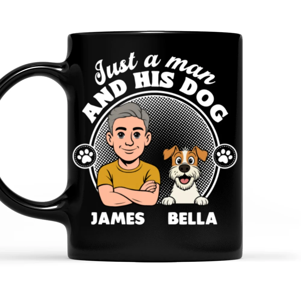 The Man And The Dog - Personalized Custom Coffee Mug - Image 7