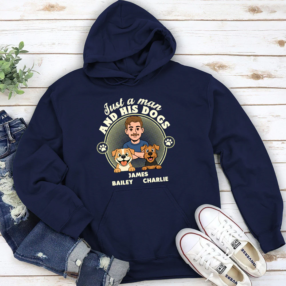 The Man And The Dog - Personalized Custom Hoodie - Image 2