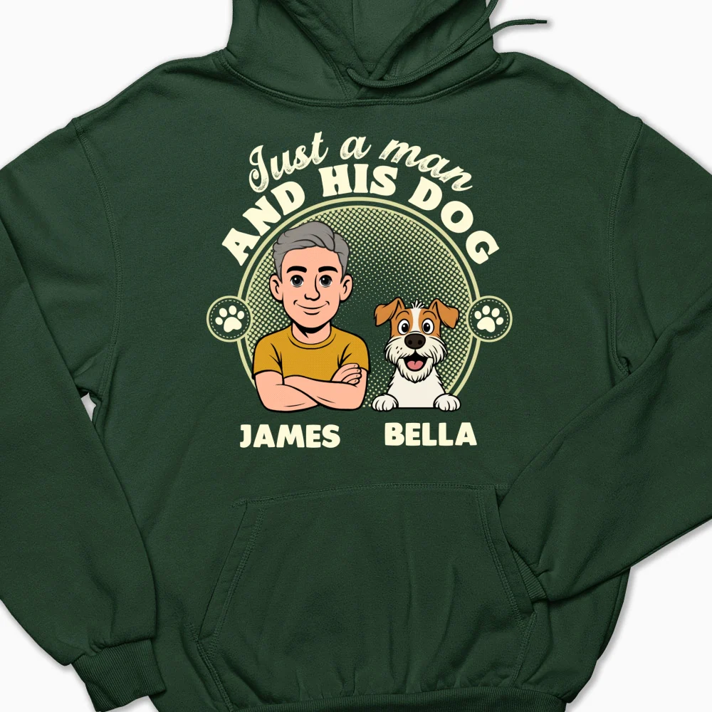 The Man And The Dog - Personalized Custom Hoodie - Image 6