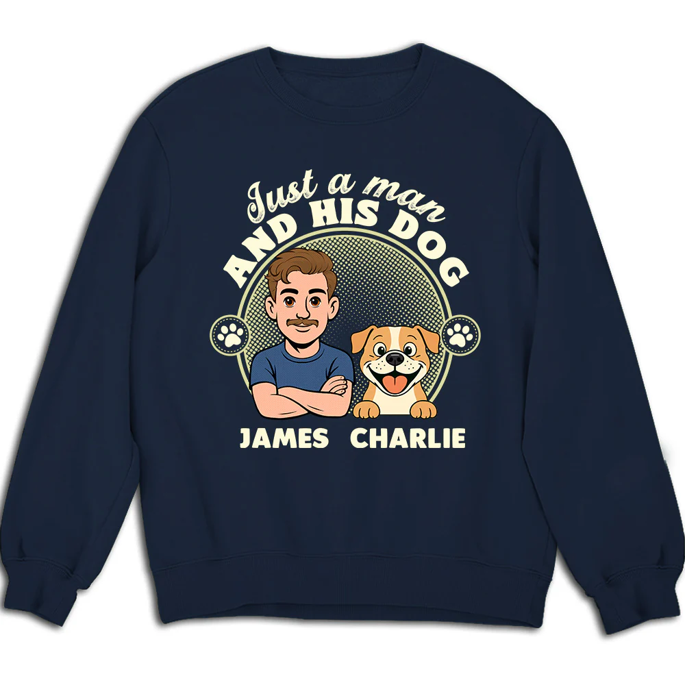 The Man And The Dog - Personalized Custom Sweatshirt