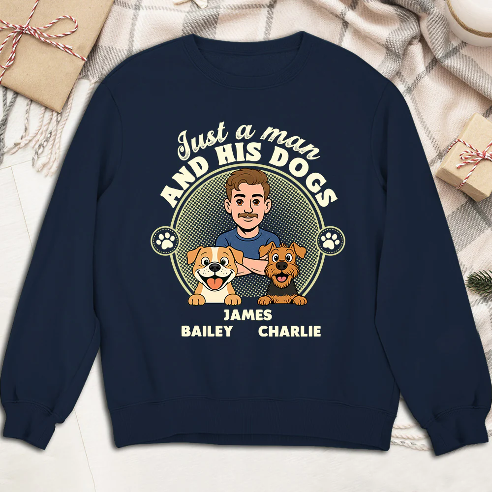 The Man And The Dog - Personalized Custom Sweatshirt - Image 3