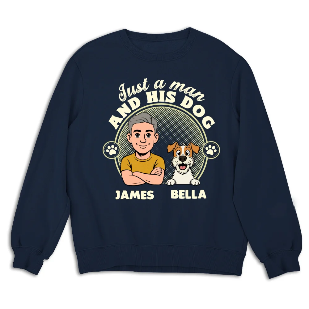 The Man And The Dog - Personalized Custom Sweatshirt - Image 5