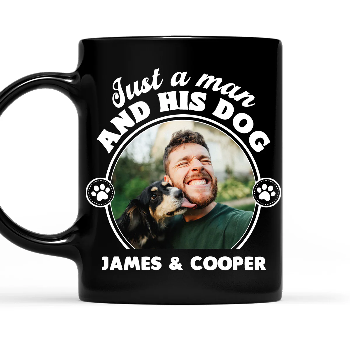 The Man And The Dog Photo - Personalized Custom Coffee Mug