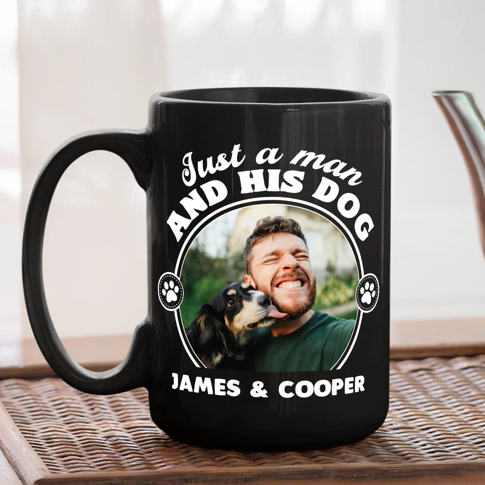 The Man And The Dog Photo - Personalized Custom Coffee Mug - Image 2