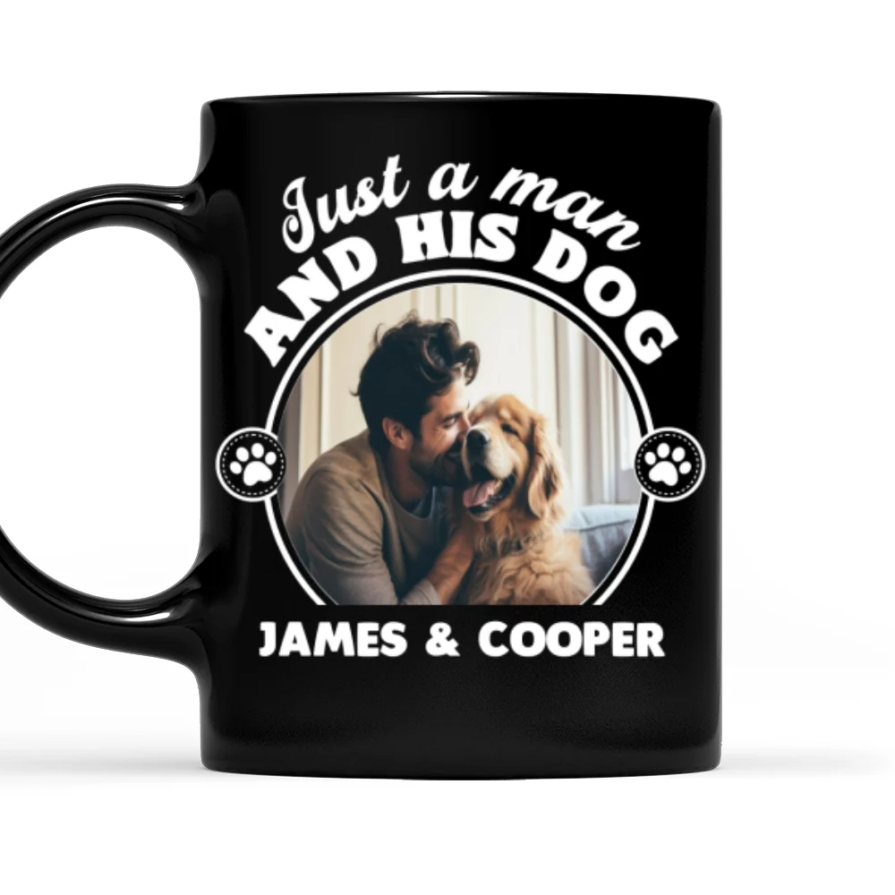 The Man And The Dog Photo - Personalized Custom Coffee Mug - Image 4