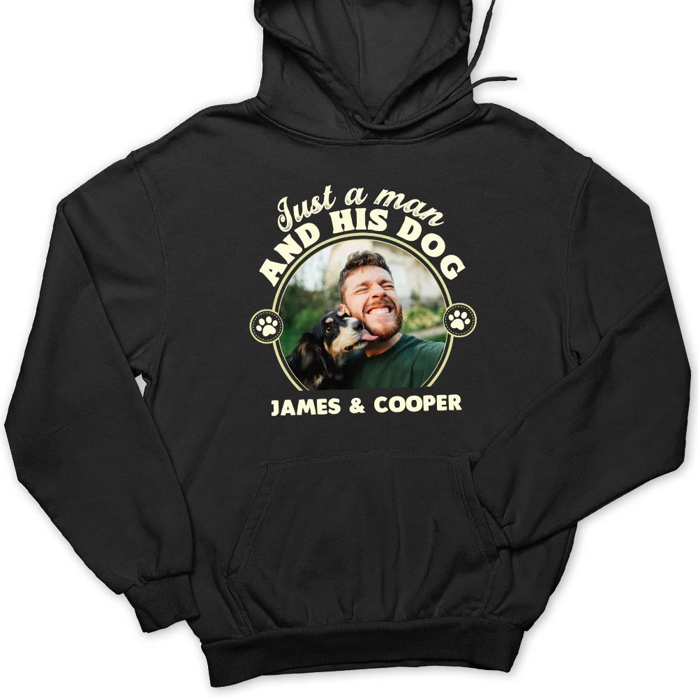 The Man And The Dog Photo - Personalized Custom Hoodie