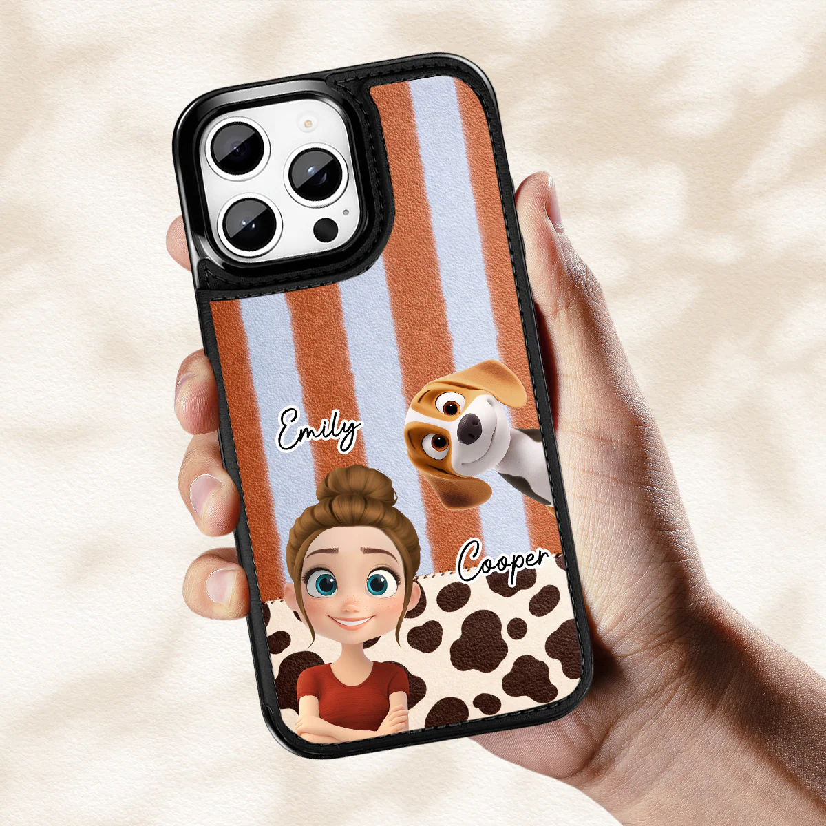 The Mom They Need - Personalized Custom Leather Phone Case - Image 2