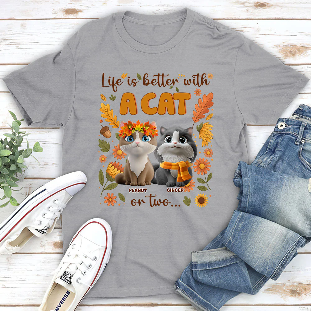 The More Cats The Better - Personalized Custom Unisex T-Shirt - Image 3