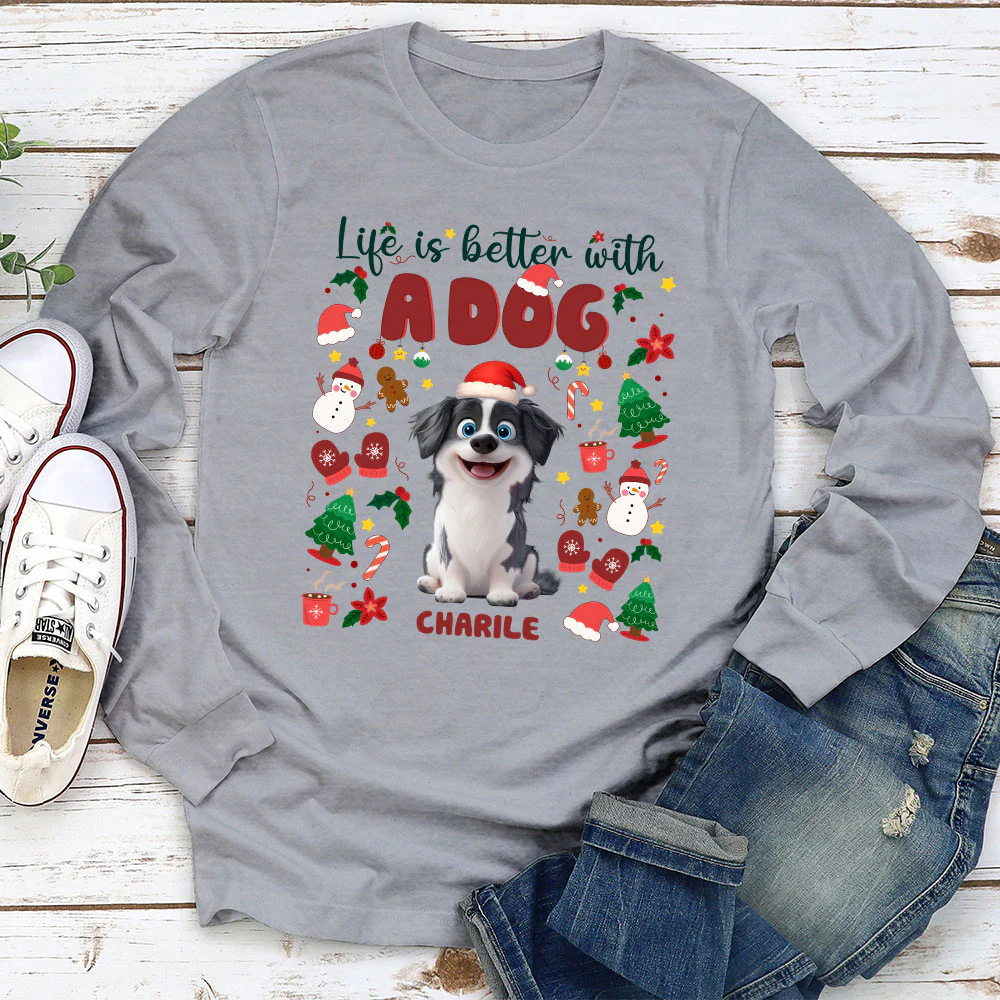 The More The Better Snow Ver - Personalized Custom Long Sleeve T-Shirt - Image 2