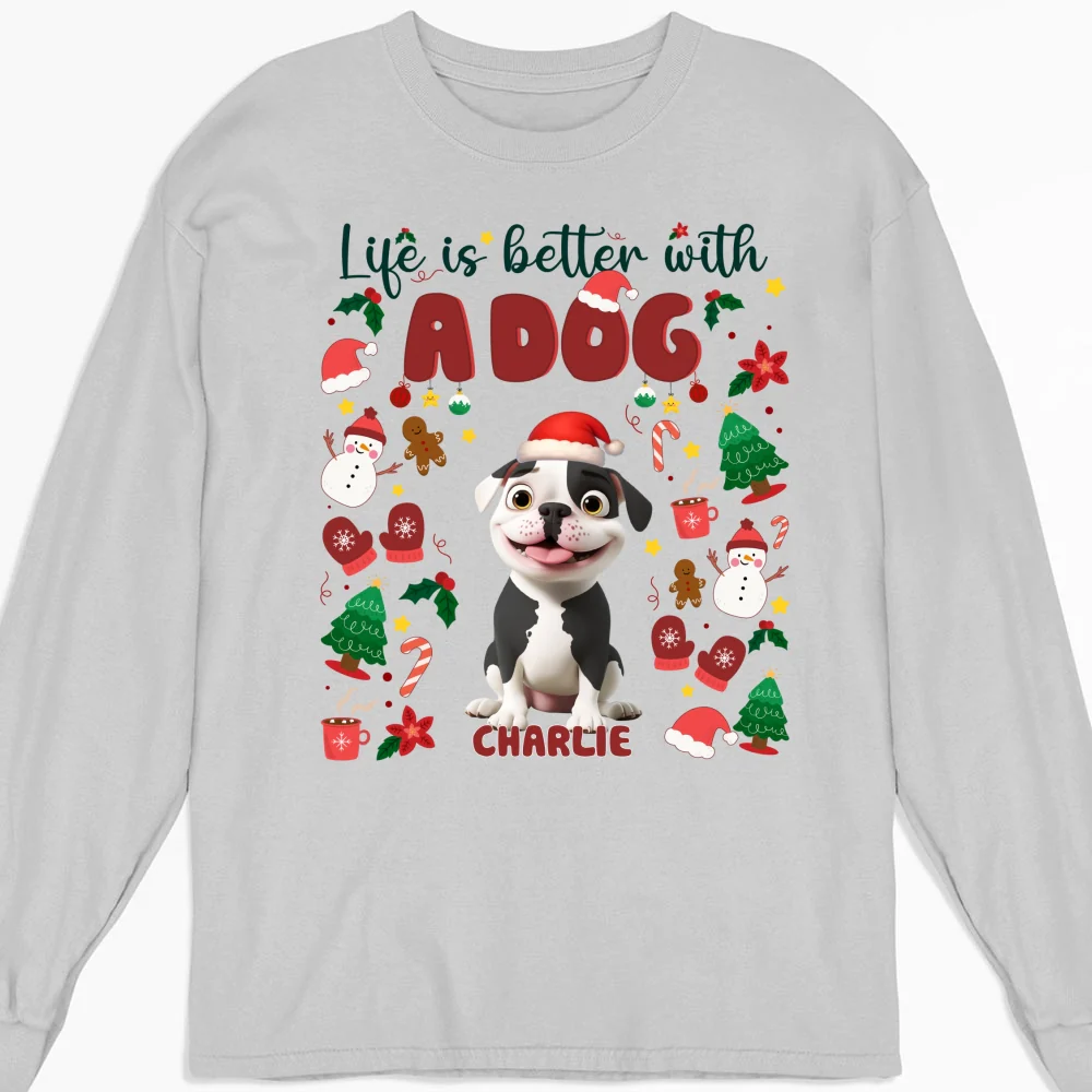 The More The Better Snow Ver - Personalized Custom Long Sleeve T-Shirt - Image 3