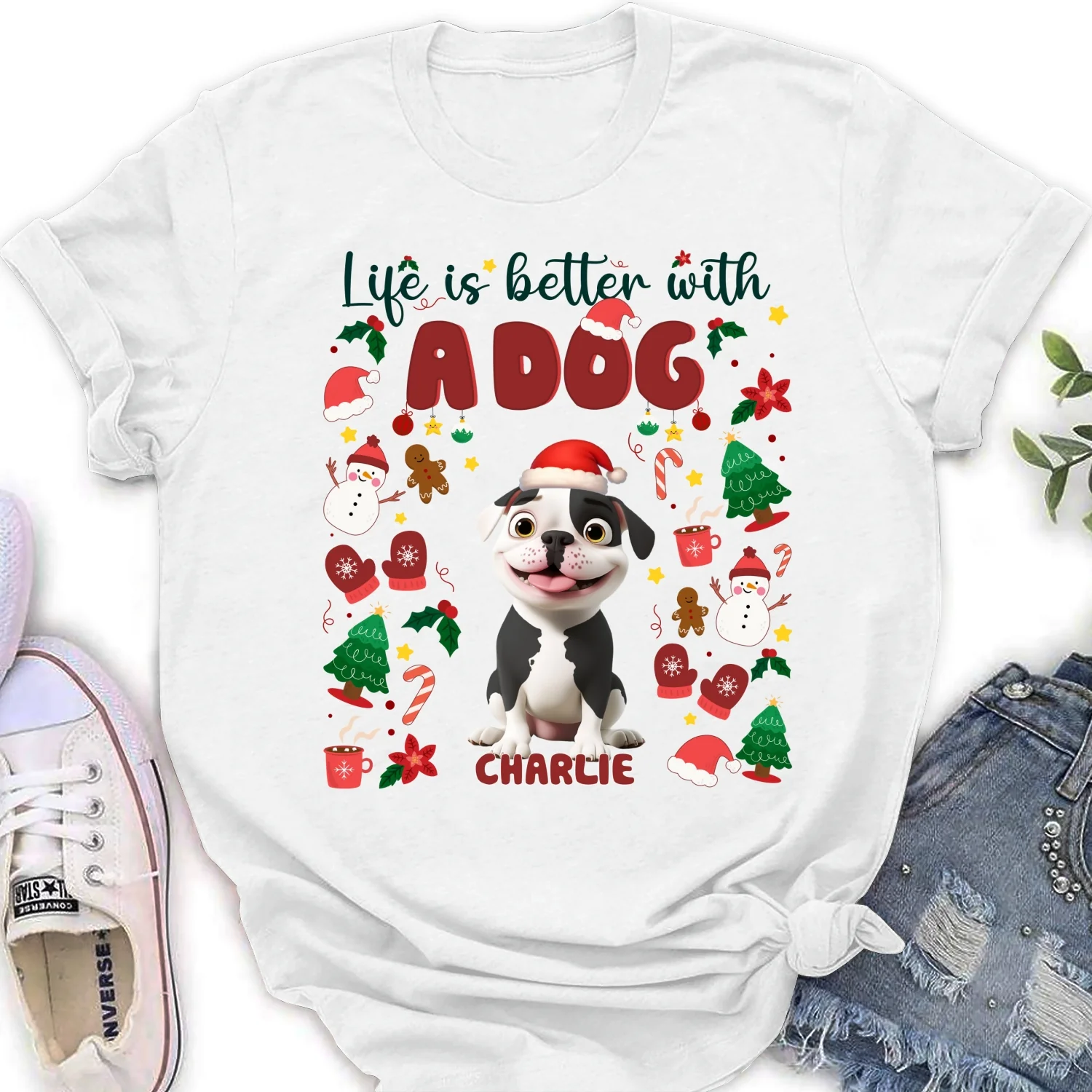 The More The Better Snow Ver - Personalized Custom Women's T-Shirt - Image 5