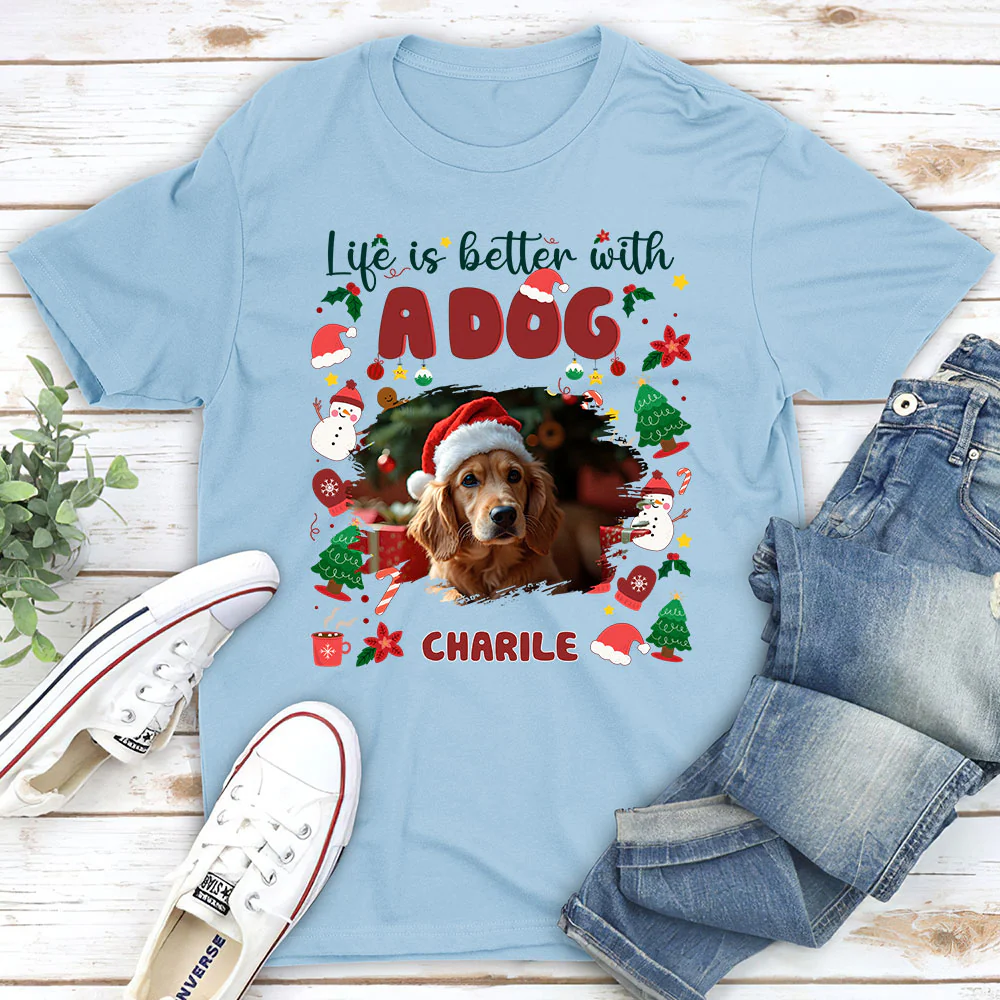 The More The Better Snow Ver Photo - Personalized Custom Unisex T-Shirt - Image 3