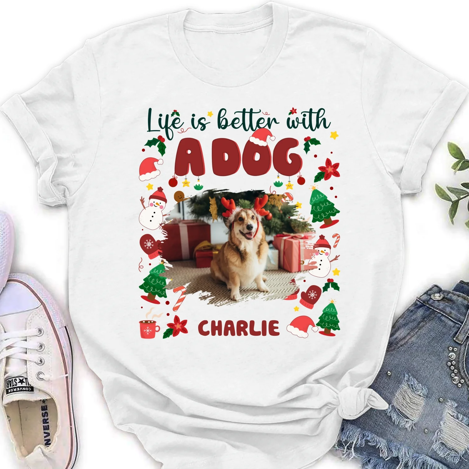 The More The Better Snow Ver Photo - Personalized Custom Women's T-Shirt - Image 5