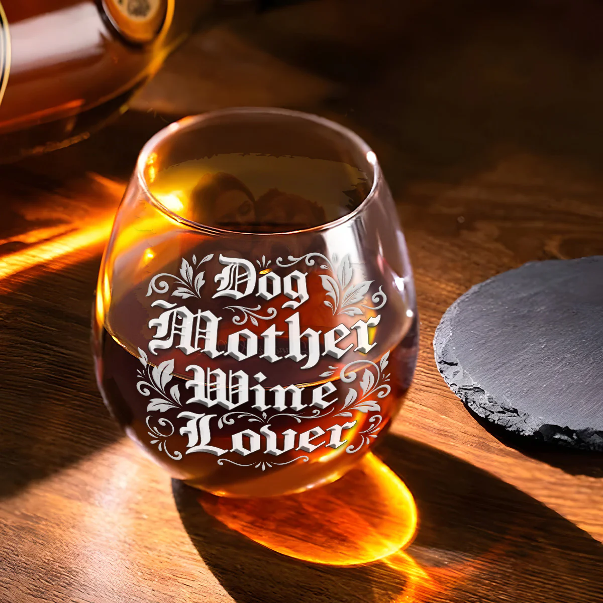 The One Who Loves Dog Photo - Personalized Custom 3D Effect Wine Glass - Image 2