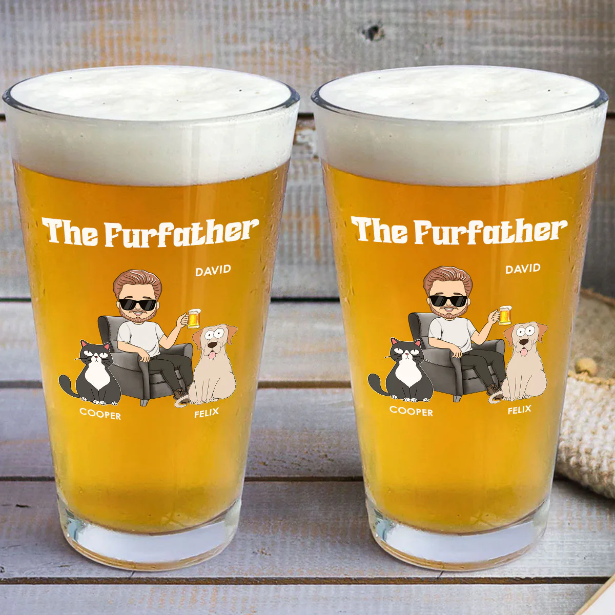 The Petfather - Personalized Custom Beer Glass - Image 3