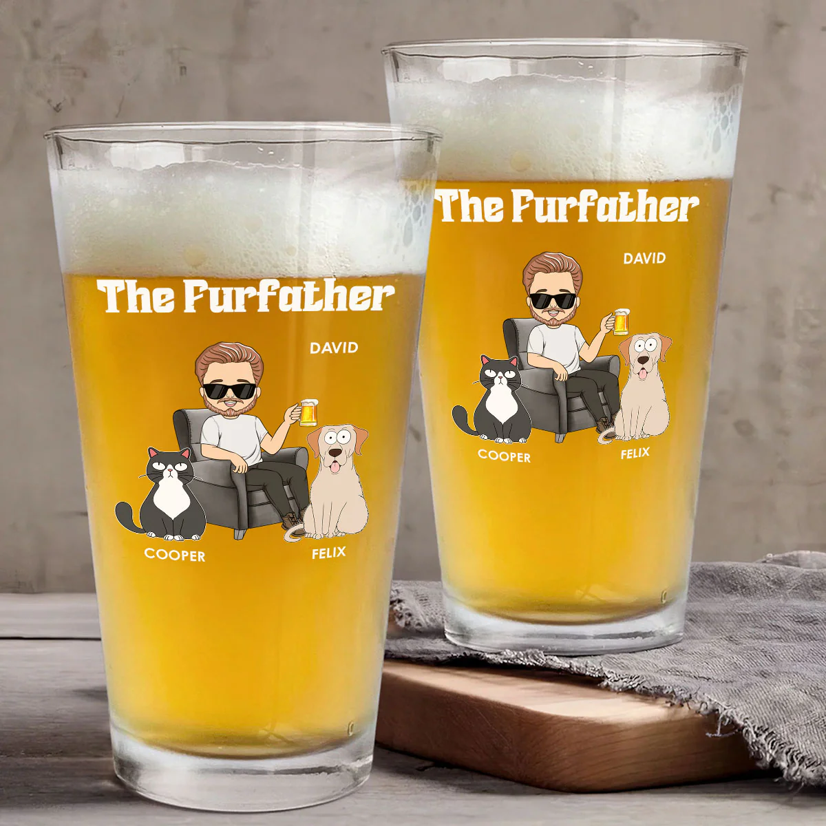 The Petfather - Personalized Custom Beer Glass - Image 4