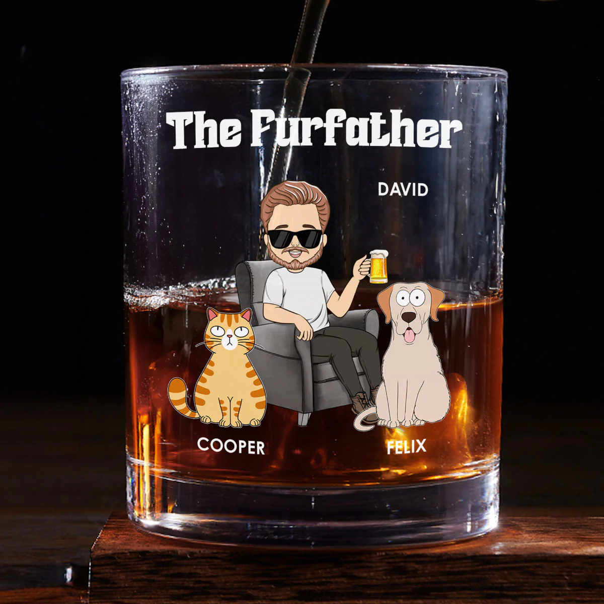 The Petfather - Personalized Custom Whiskey Glass