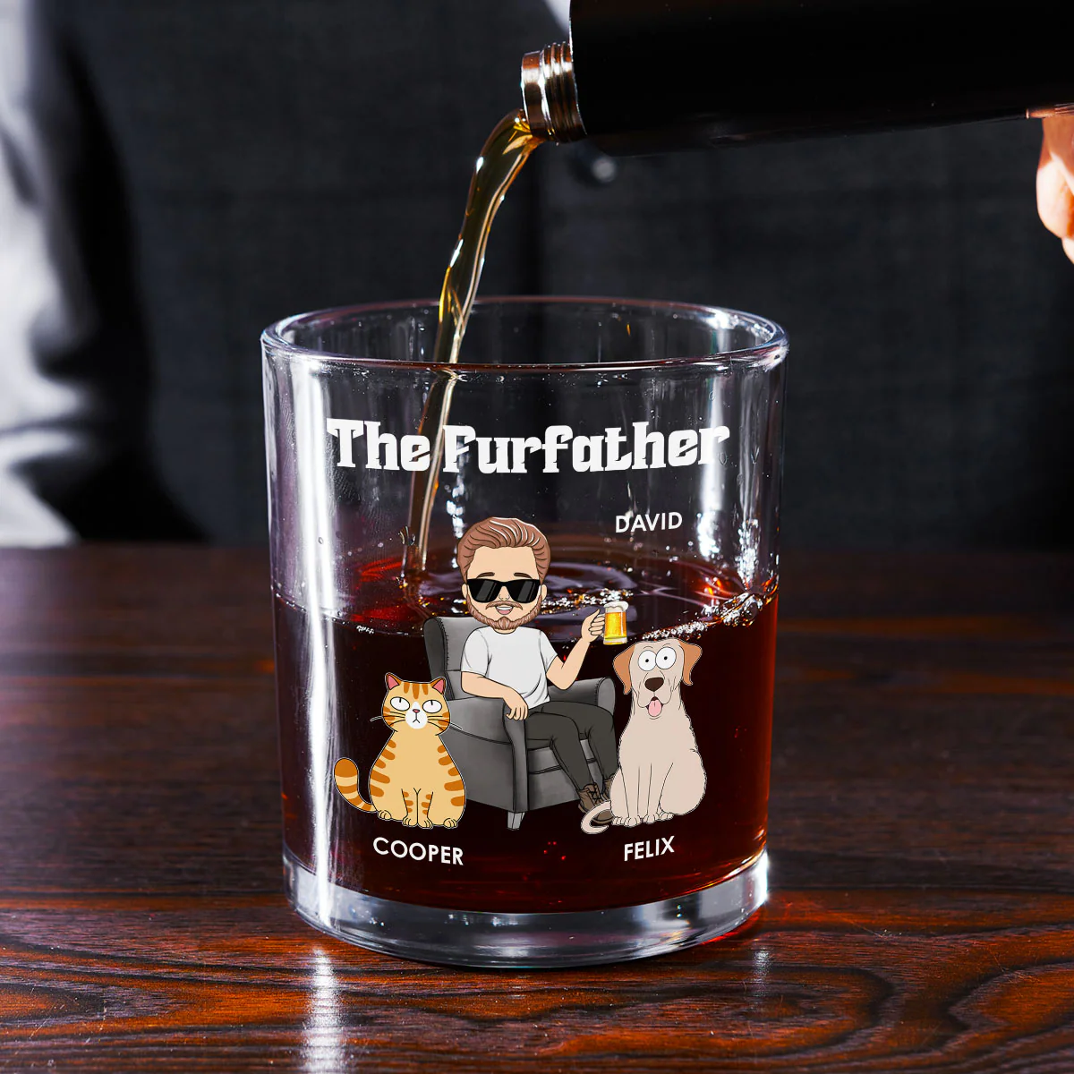 The Petfather - Personalized Custom Whiskey Glass - Image 2