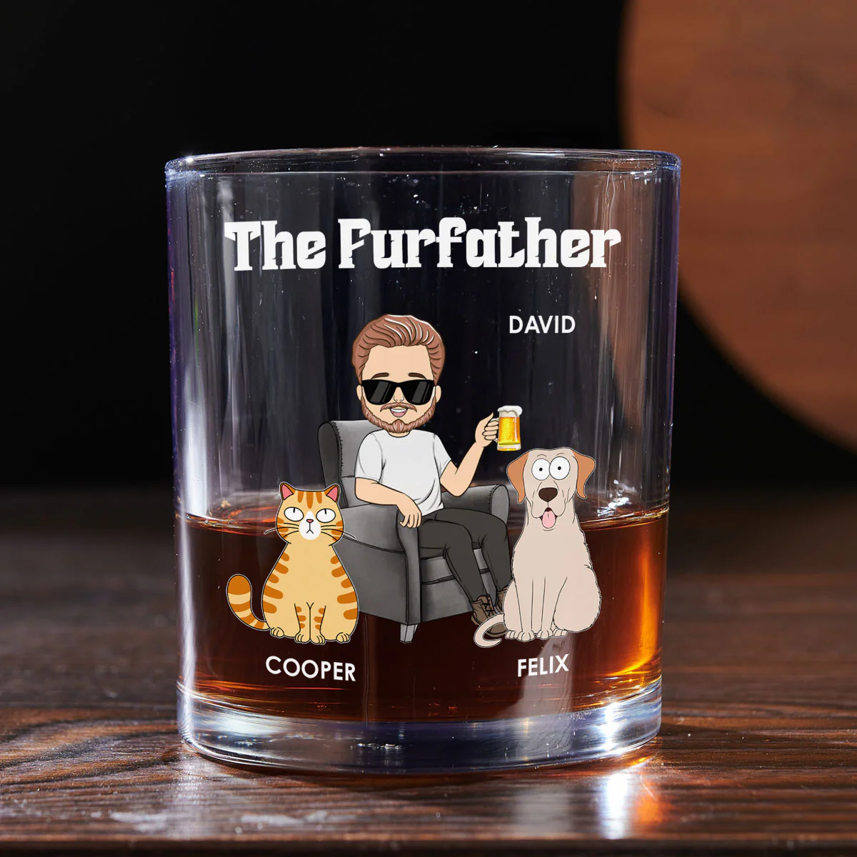 The Petfather - Personalized Custom Whiskey Glass - Image 3