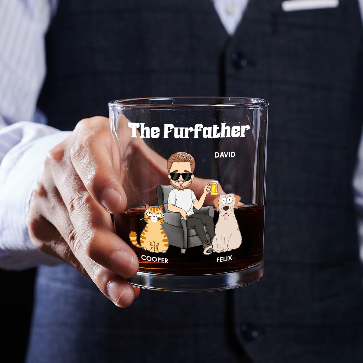The Petfather - Personalized Custom Whiskey Glass - Image 4