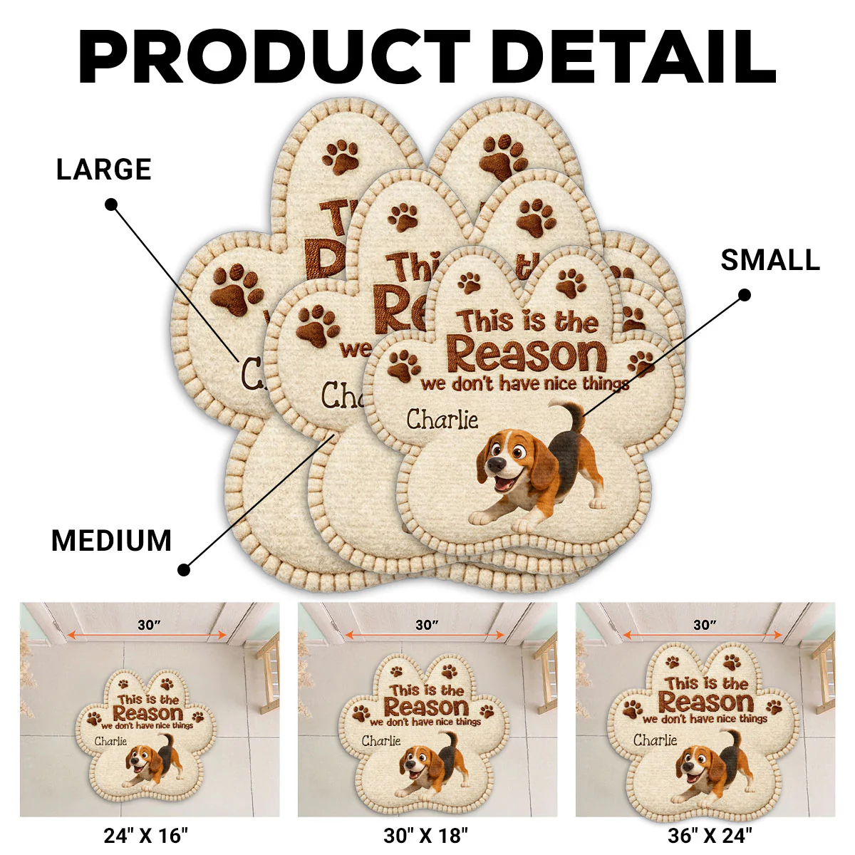 The Reason Why - Personalized Custom Doormat - Image 5