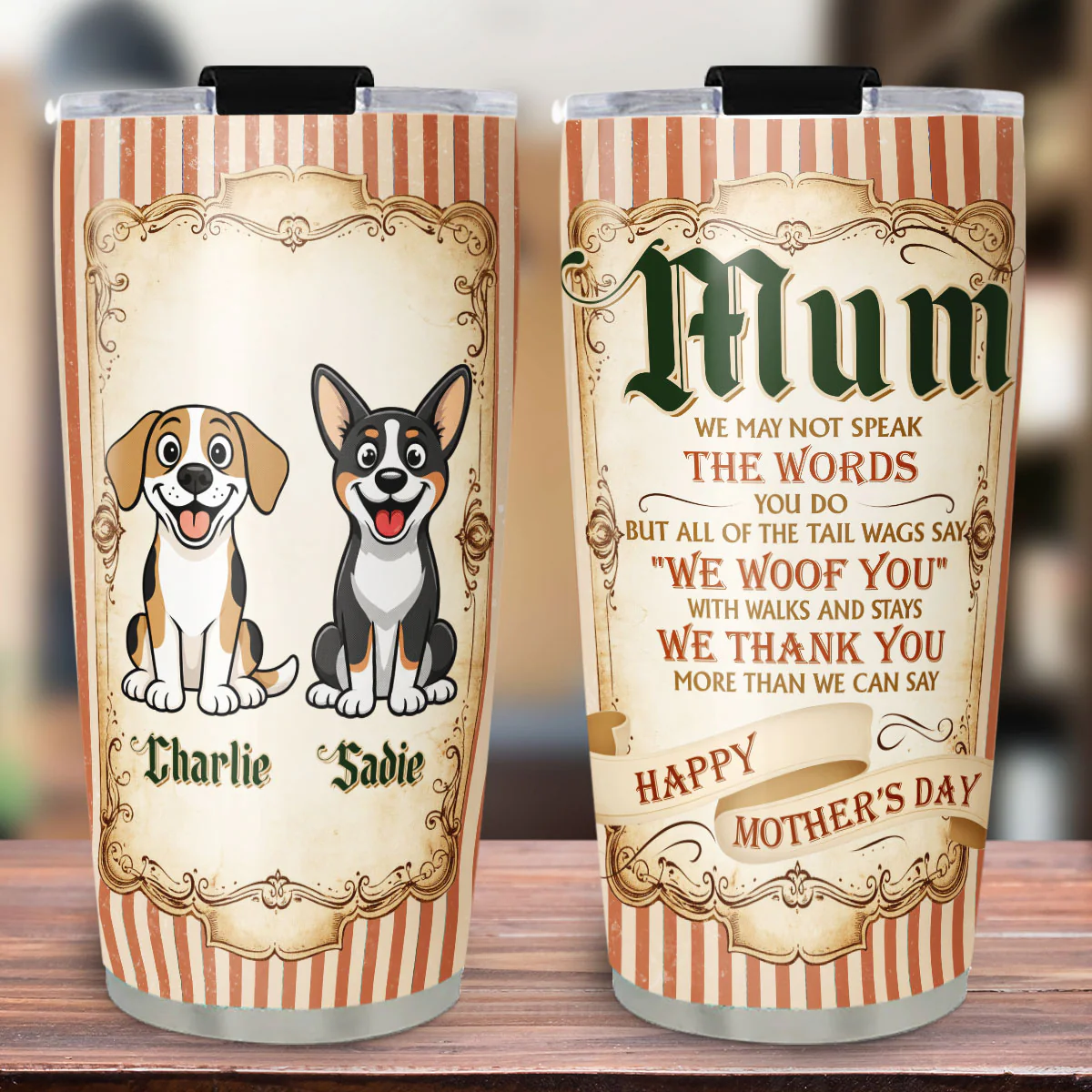 The Tail Wag Says - Personalized Custom Tumbler - Image 2