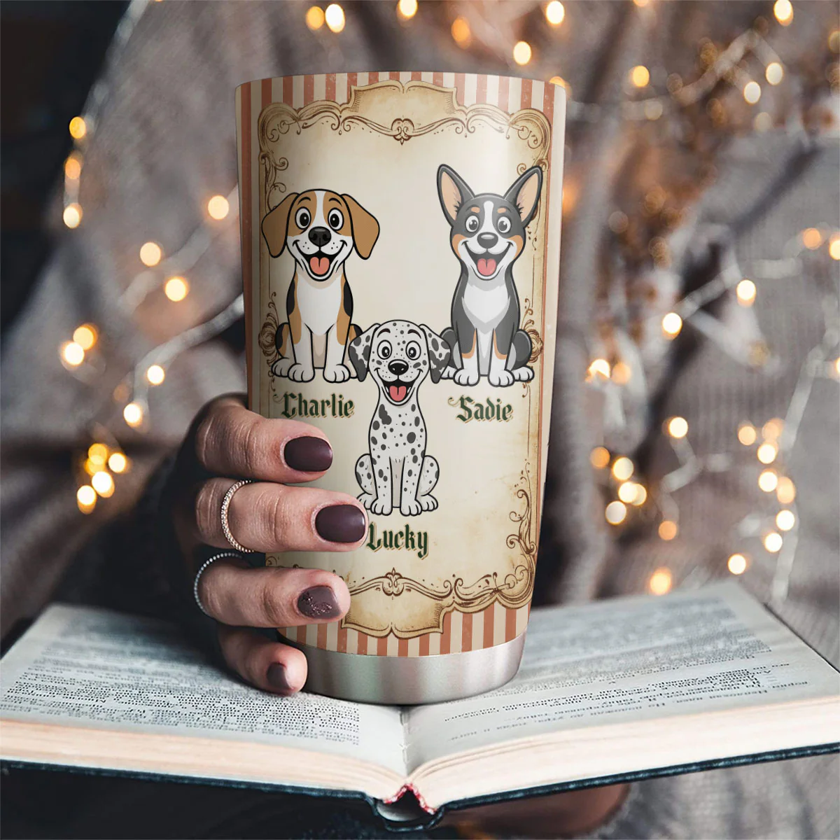 The Tail Wag Says - Personalized Custom Tumbler - Image 3