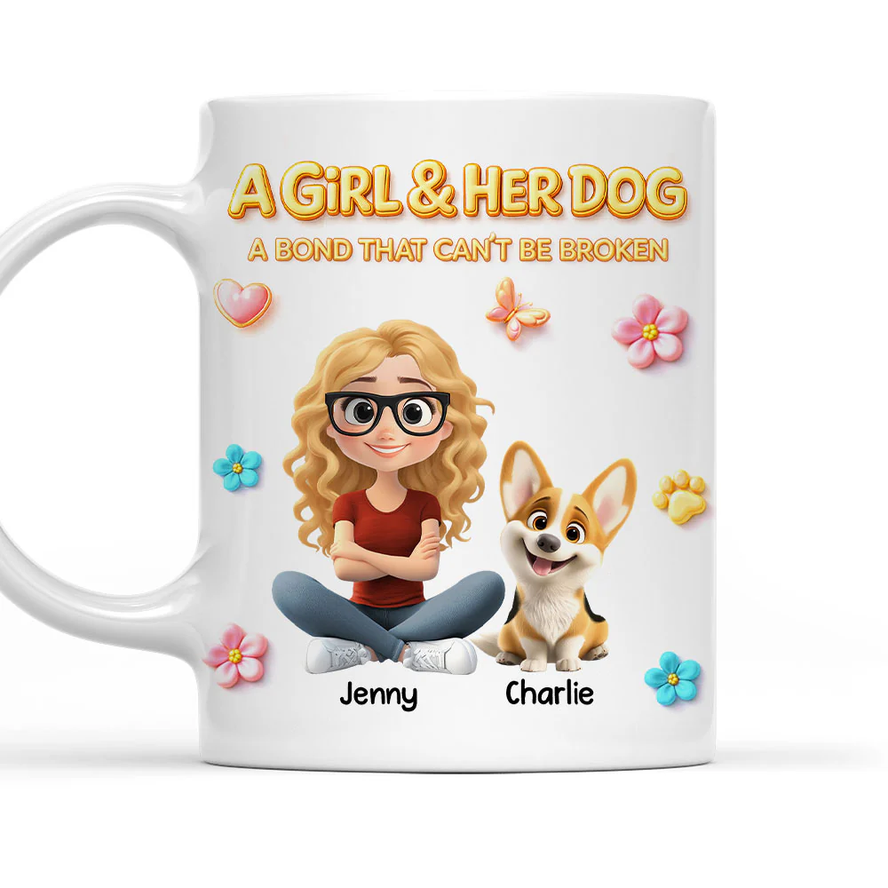 The Unbreakable Dog And Human Bond - Personalized Custom 3D Effect Coffee Mug