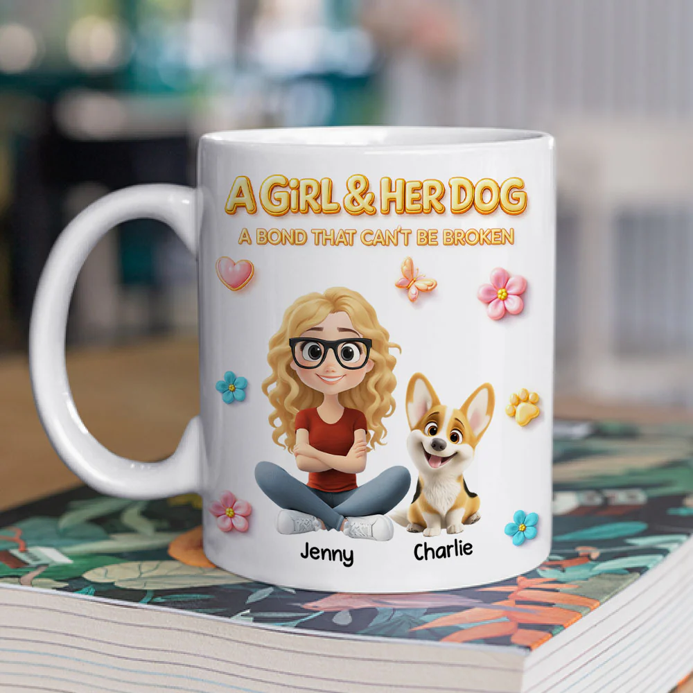 The Unbreakable Dog And Human Bond - Personalized Custom 3D Effect Coffee Mug - Image 2