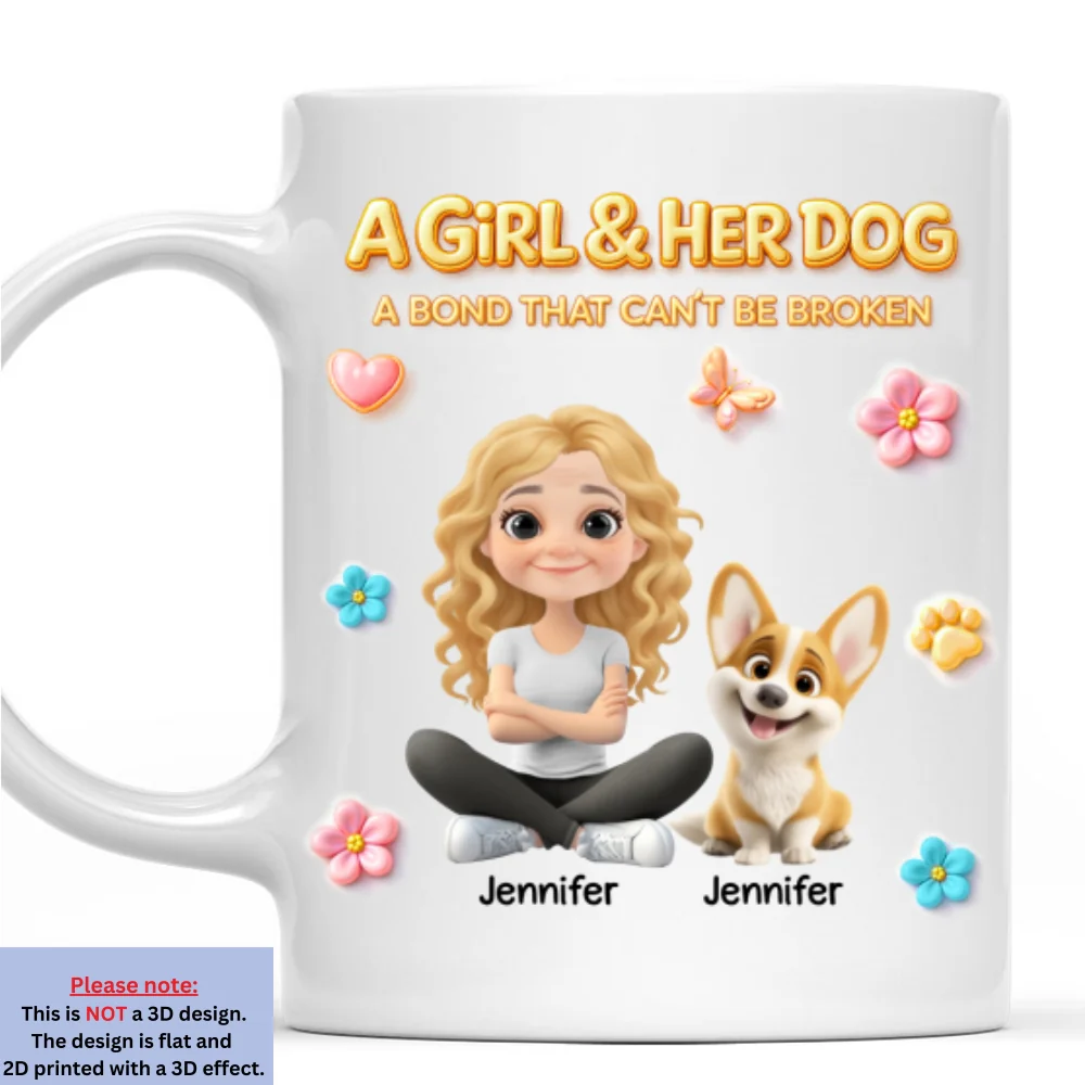The Unbreakable Dog And Human Bond - Personalized Custom 3D Effect Coffee Mug - Image 8