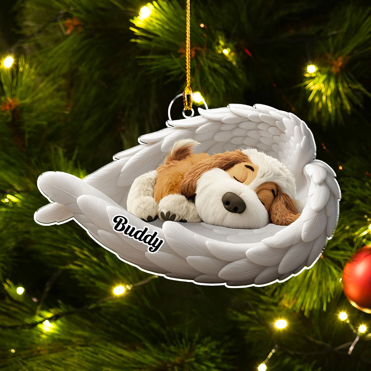 The Wings Of My Dog - Personalized Custom Acrylic Ornament - Image 5