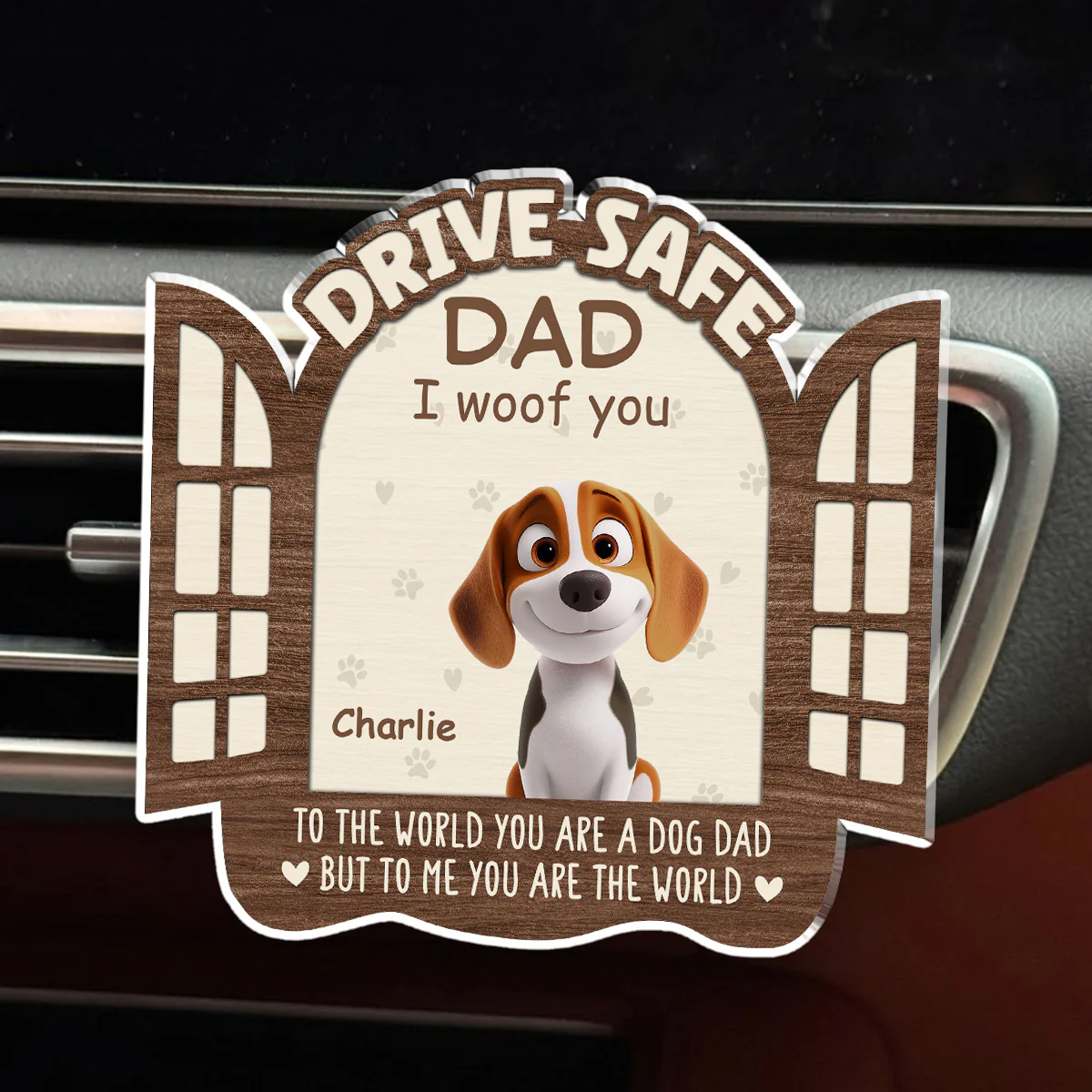 The World To Me - Personalized Custom Car Vent Clip
