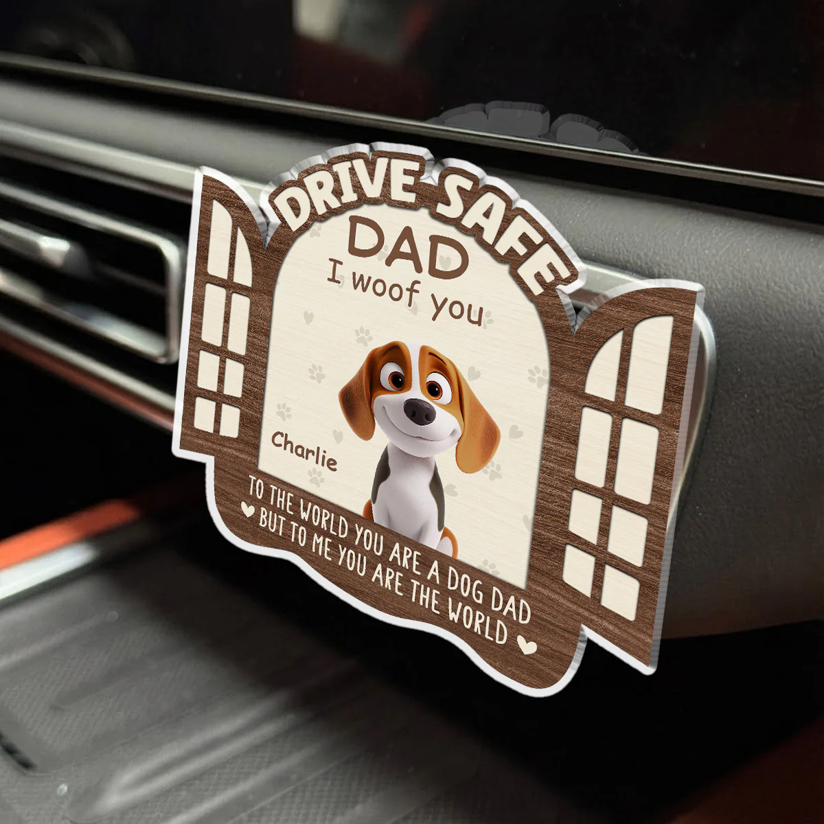 The World To Me - Personalized Custom Car Vent Clip - Image 2
