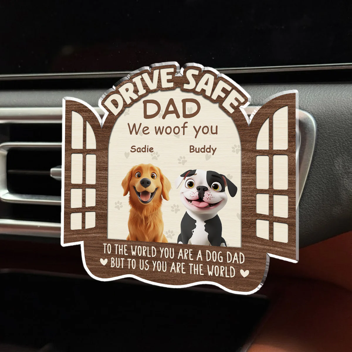 The World To Me - Personalized Custom Car Vent Clip - Image 4
