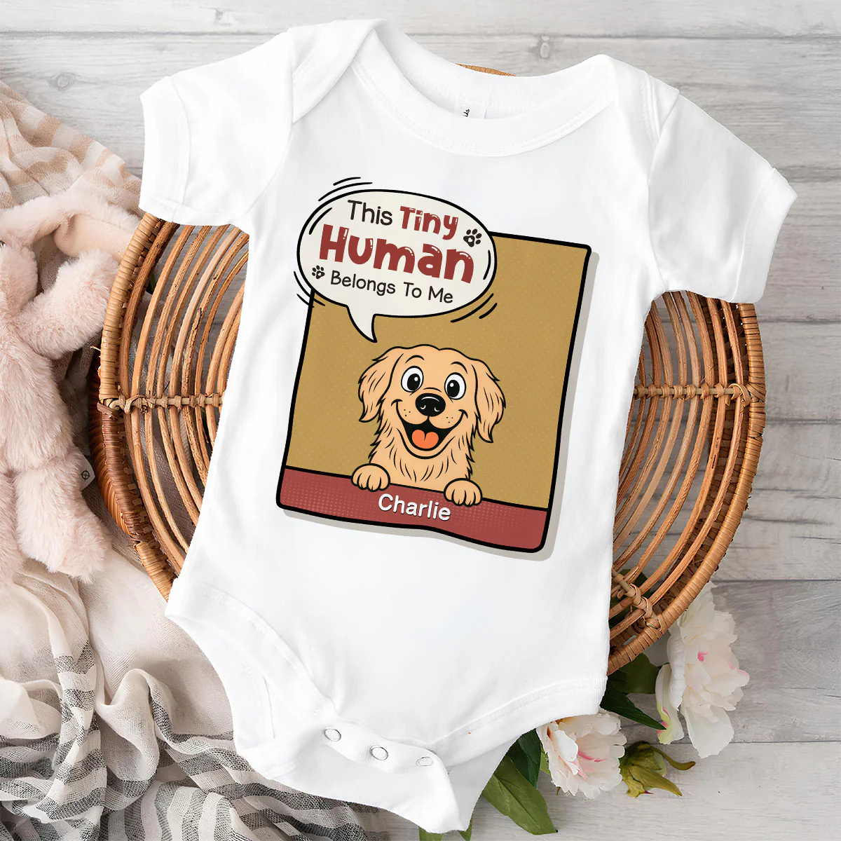 Their Paws Are Cute - Personalized Custom Baby Onesie - Image 2