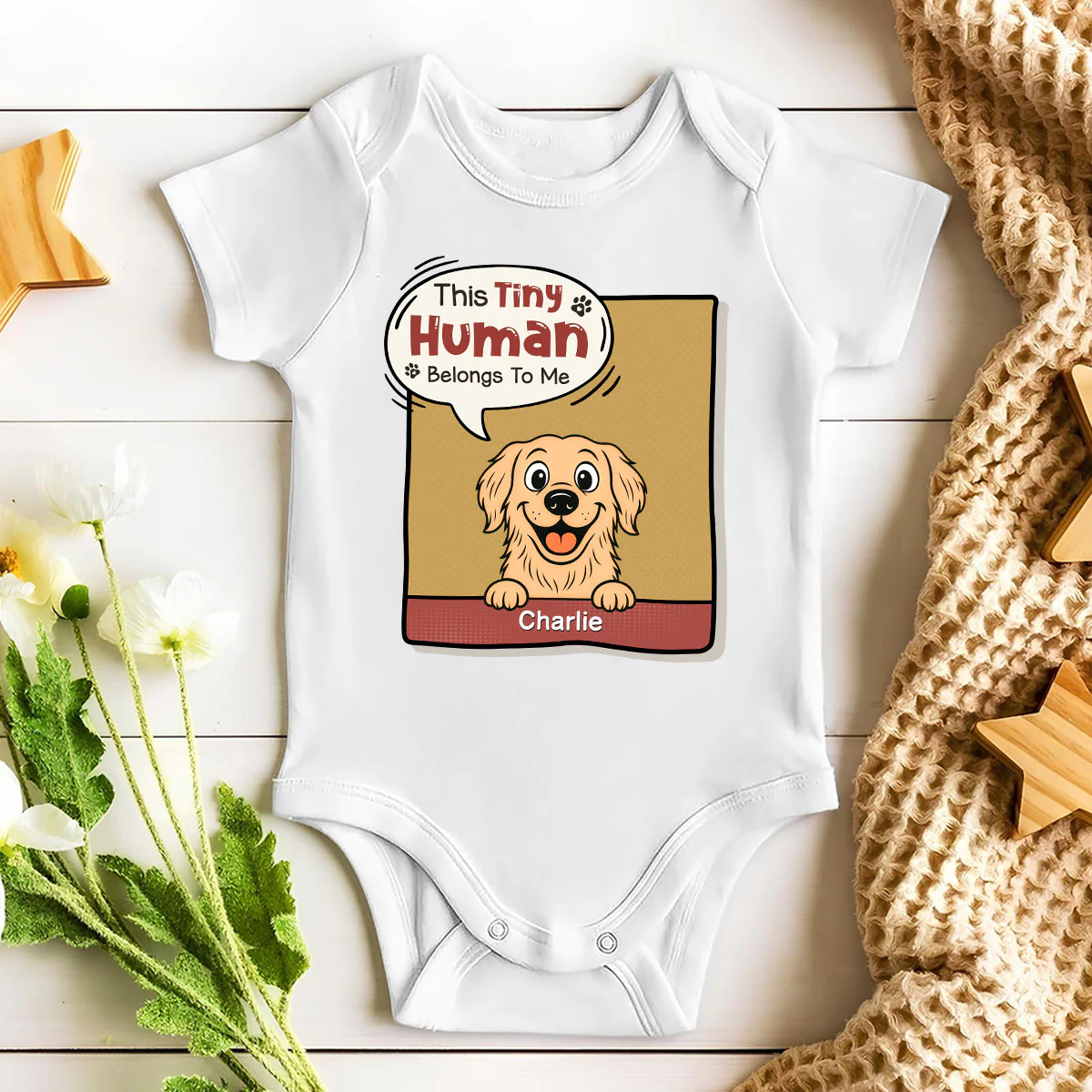 Their Paws Are Cute - Personalized Custom Baby Onesie - Image 3
