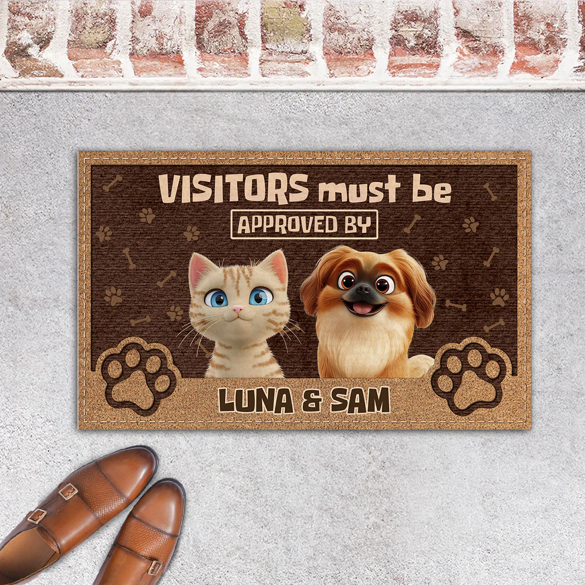 Their Permission To Come In - Personalized Custom Doormat - Image 2