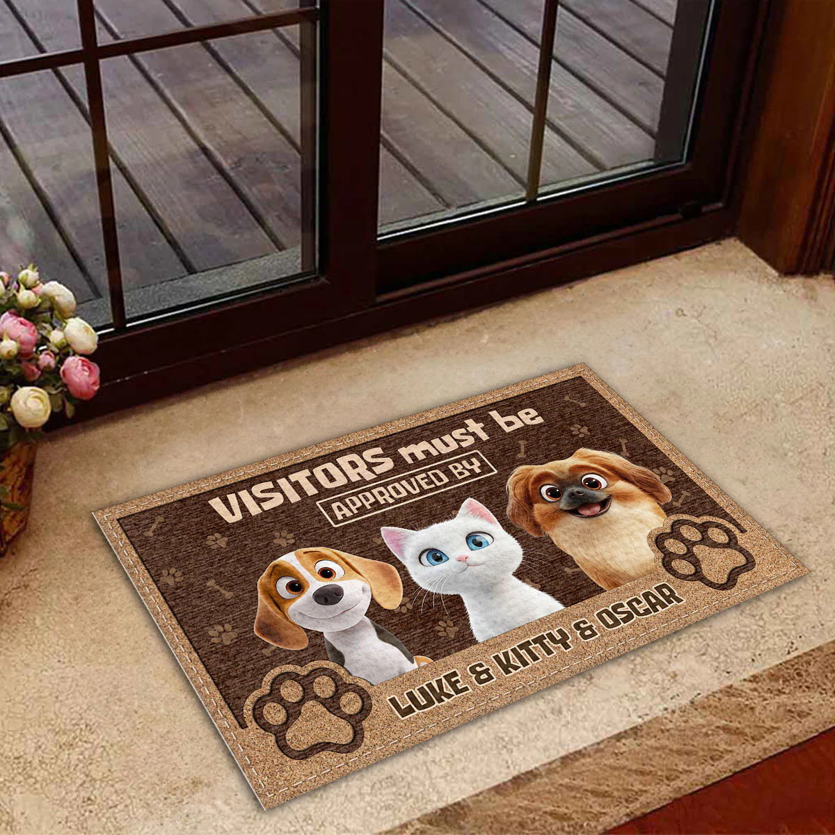 Their Permission To Come In - Personalized Custom Doormat - Image 4