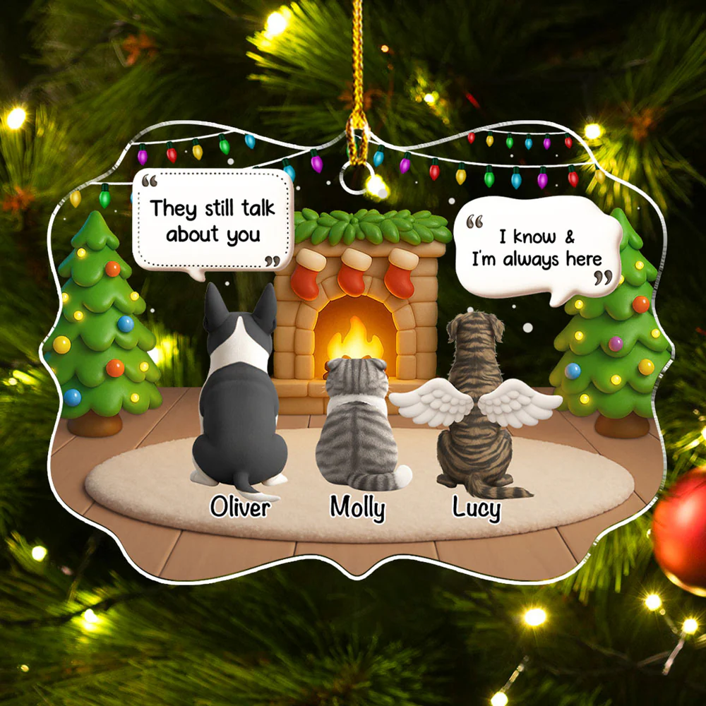 They Still Talk About You Cozy House - Personalized Custom Acrylic Ornament - Image 3