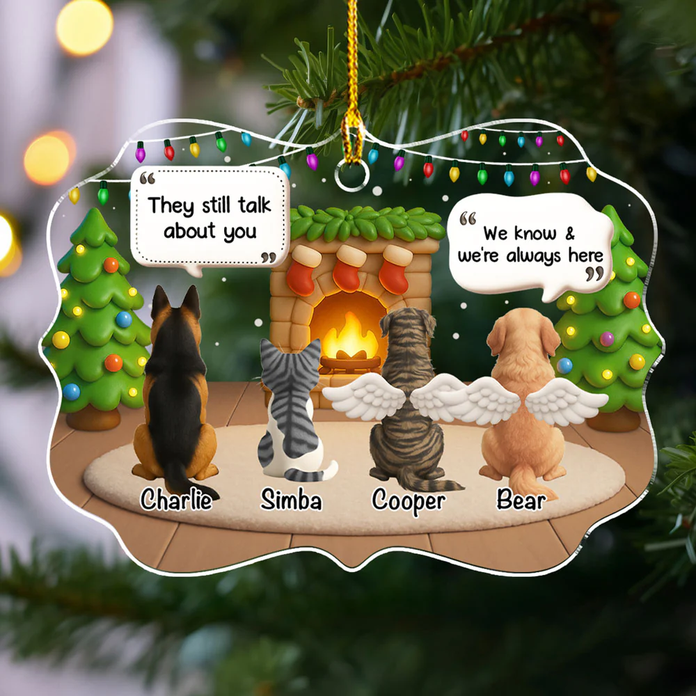 They Still Talk About You Cozy House - Personalized Custom Acrylic Ornament - Image 5