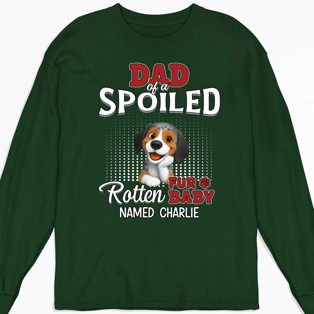 Thinking About My Spoiled Babies Dark Ver - Personalized Custom Long Sleeve T-shirt - Image 6