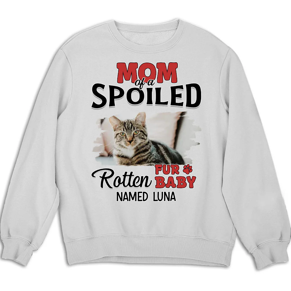 Thinking About My Spoiled Babies Photo - Personalized Custom Sweatshirt