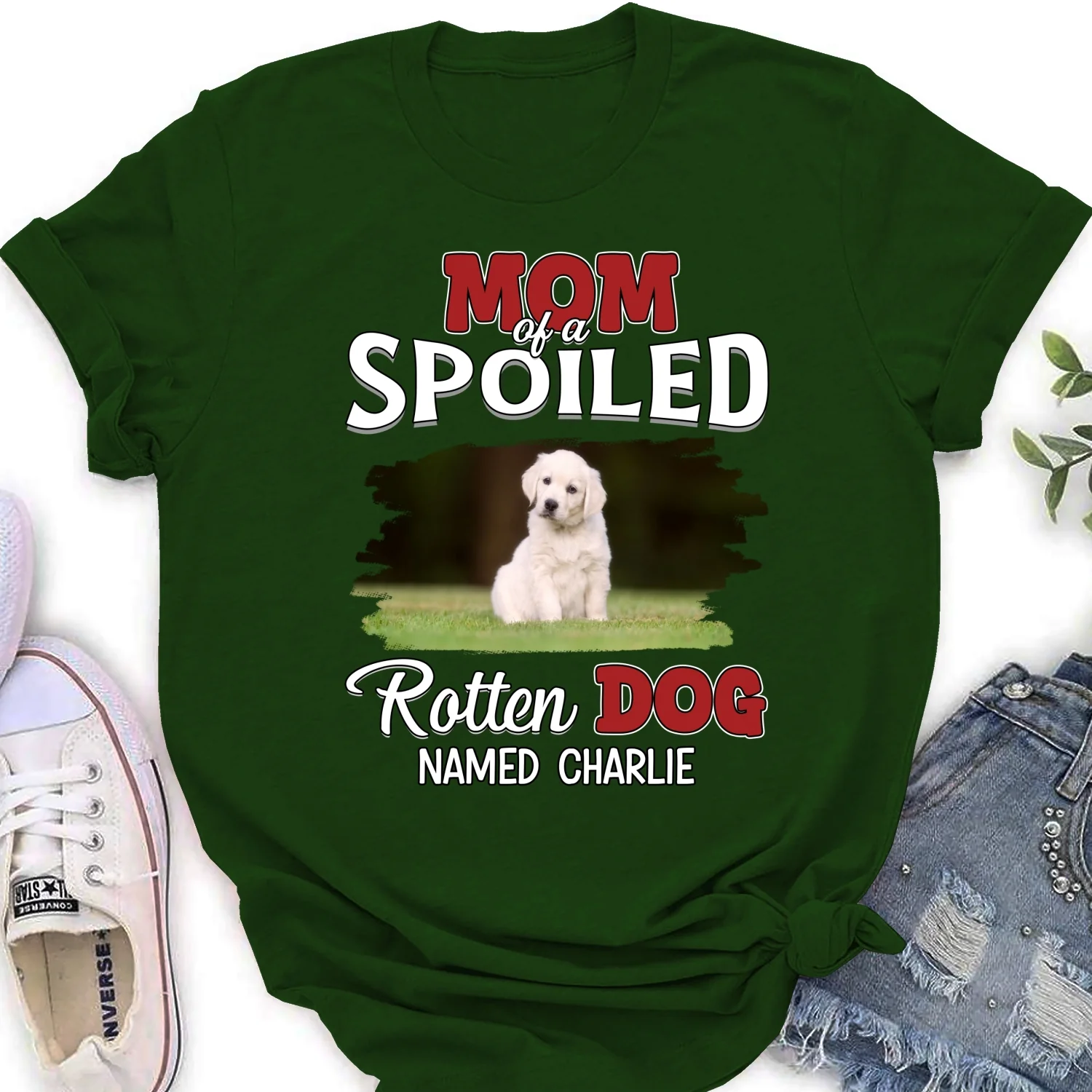 Thinking About My Spoiled Baby Photo - Personalized Custom Women's T-Shirt - Image 8