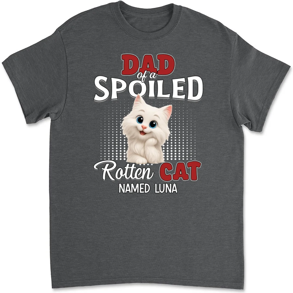 Thinking About My Spoiled Cats Dark Ver - Personalized Custom Unisex T-shirt - Image 10