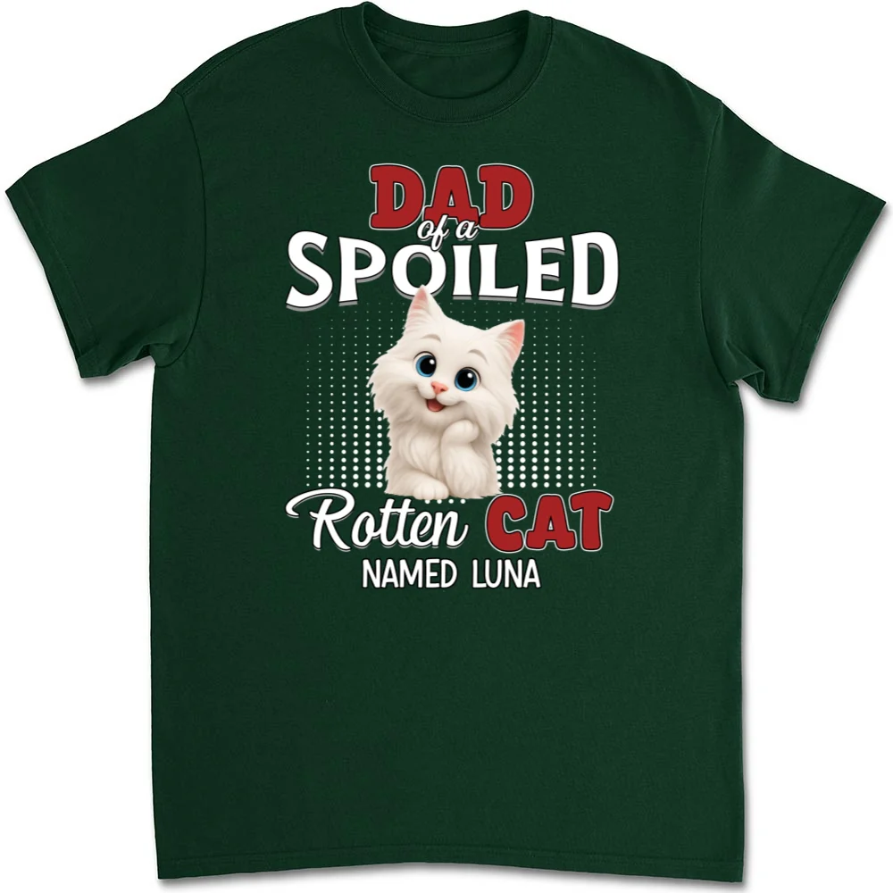 Thinking About My Spoiled Cats Dark Ver - Personalized Custom Unisex T-shirt - Image 8
