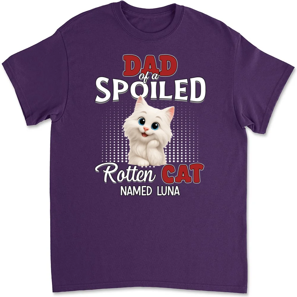 Thinking About My Spoiled Cats Dark Ver - Personalized Custom Unisex T-shirt - Image 9
